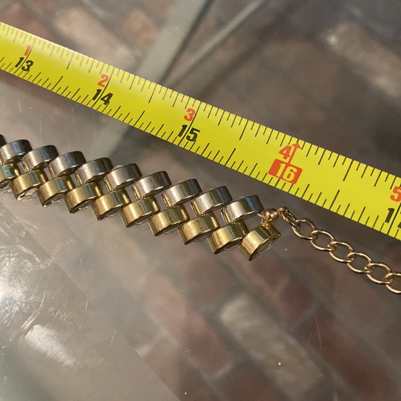 EXPRESS - necklace: signed gold / silver toned linked, adjustable - Picture 6 of 16